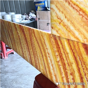 Translucent Yellow Customized Onyx Table Top