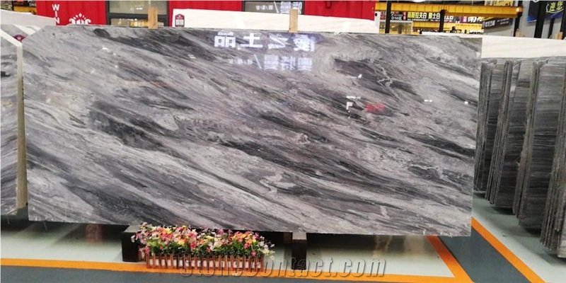 Turkey Caramel Grey Marble Slab