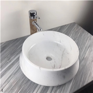 Volakas White Hotel Bathroom Wash Basins Bowls