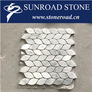 White Marble Mosaic, Wall Mosaic, Floor Mosaic