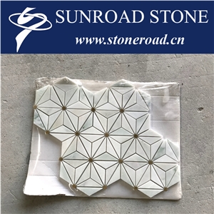 White Marble Mosaic, Wall Mosaic, Floor Mosaic