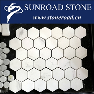 White Marble Mosaic, Wall Mosaic, Floor Mosaic