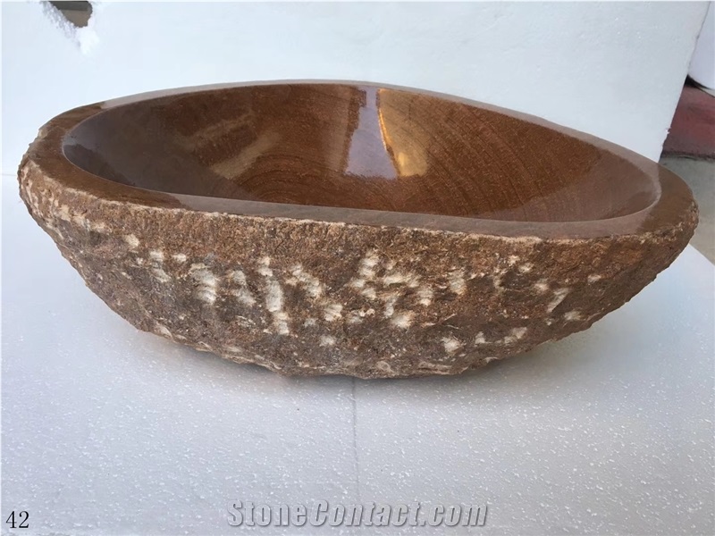 Wood Grain Onyx Basin Natural Stone Sink