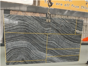 Wooden Green Black Forest Marble Slab