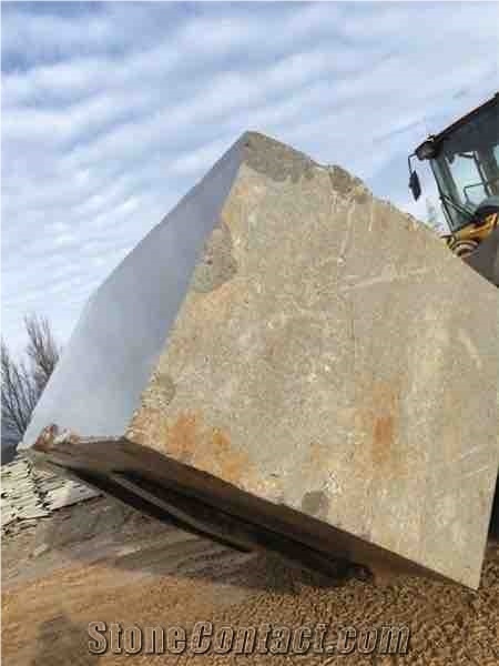 Natural Stone Repen Povir Limestone Blocks, Slovenia Grey Limestone