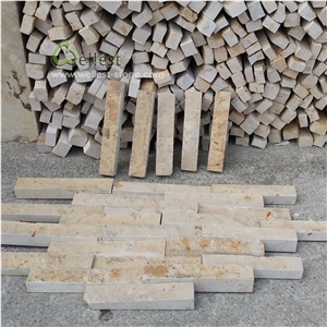 Beige Limestone Split Face Wall Panel Cladding