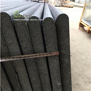 Black Basalt Outdoor Pool Pavers Bullnose Coping