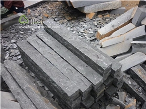 Black Basalt Stone Post Palisade for Landscape