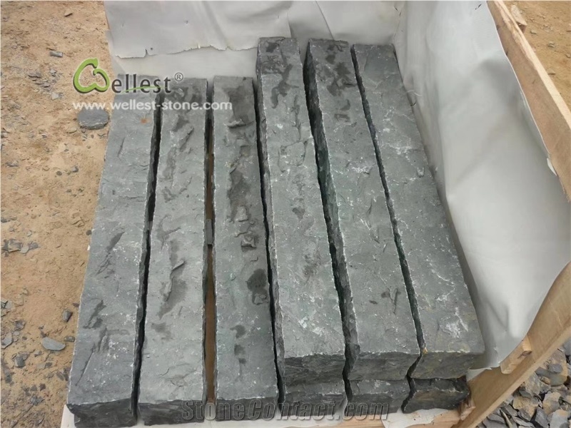 Black Basalt Stone Post Palisade for Landscape