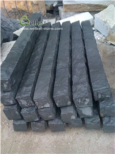 Black Basalt Stone Post Palisade for Landscape