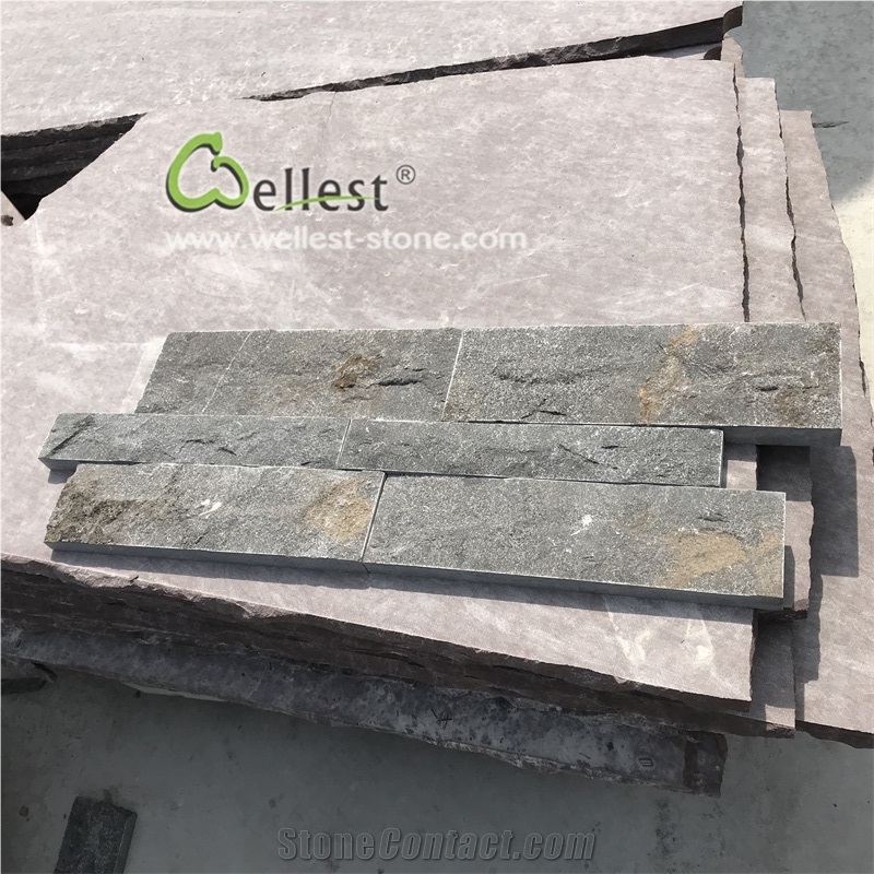Black Limestone Rock Face Mushroom Tile