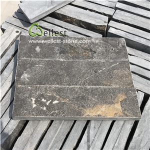 Black Limestone Rock Face Mushroom Tile