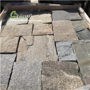Exposed Quartzite Texture Ashlar Pattern Wall