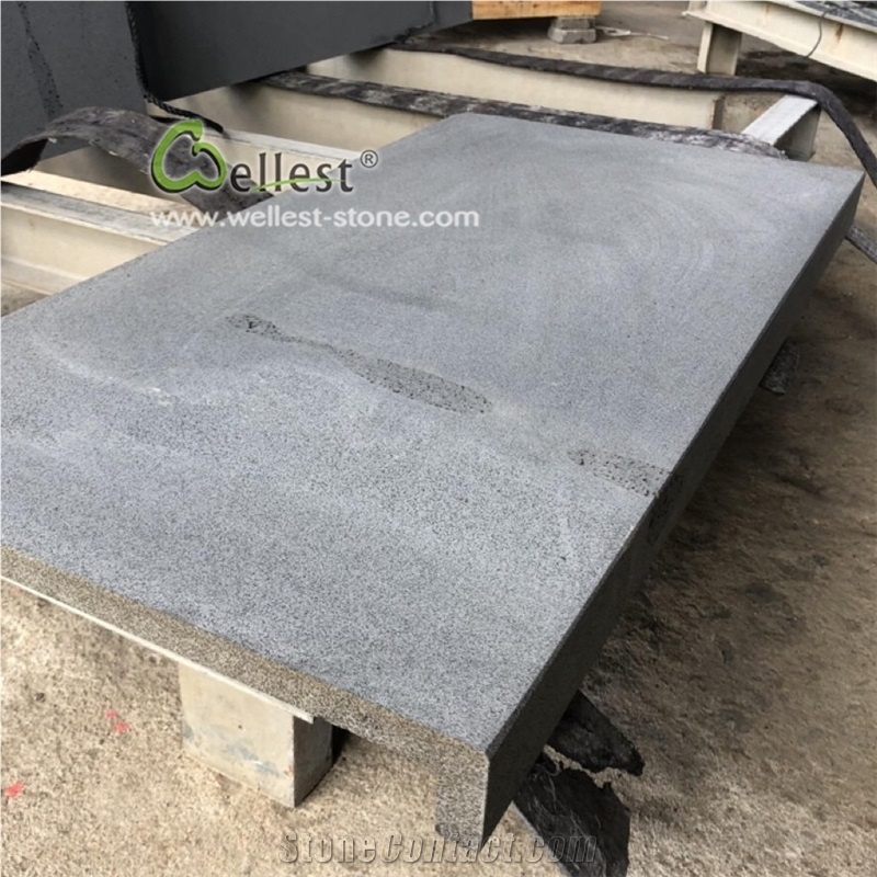 Grey Blue Stone Straight Edge Pool Coping
