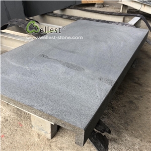 Grey Blue Stone Straight Edge Pool Coping