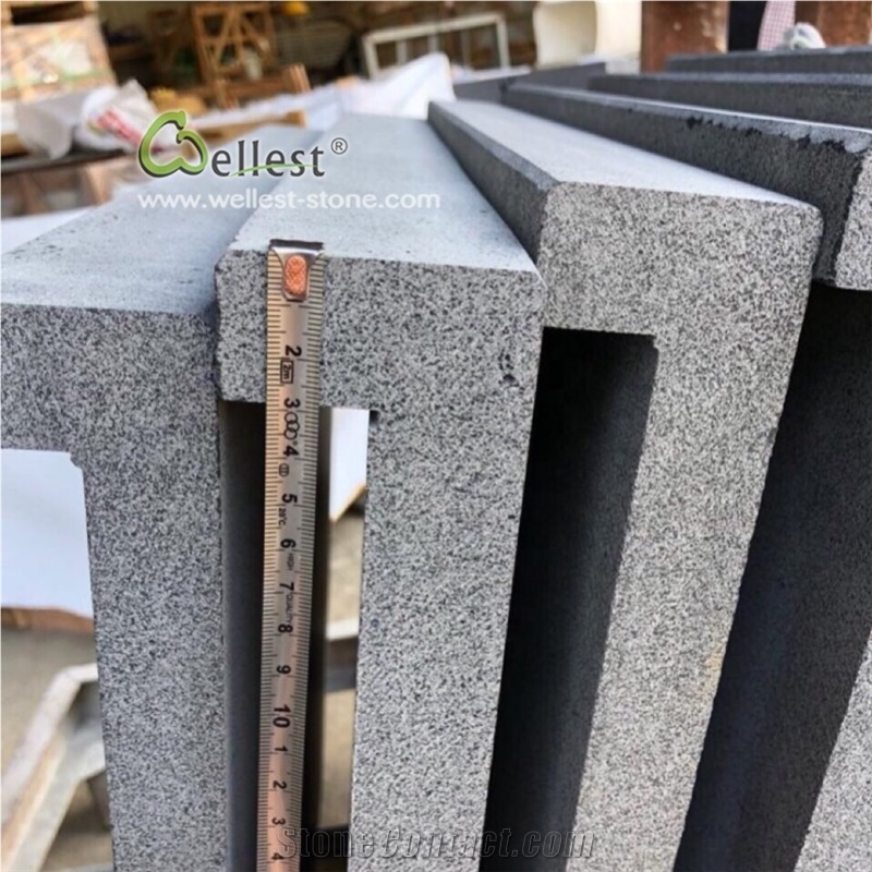 Grey Blue Stone Straight Edge Pool Coping