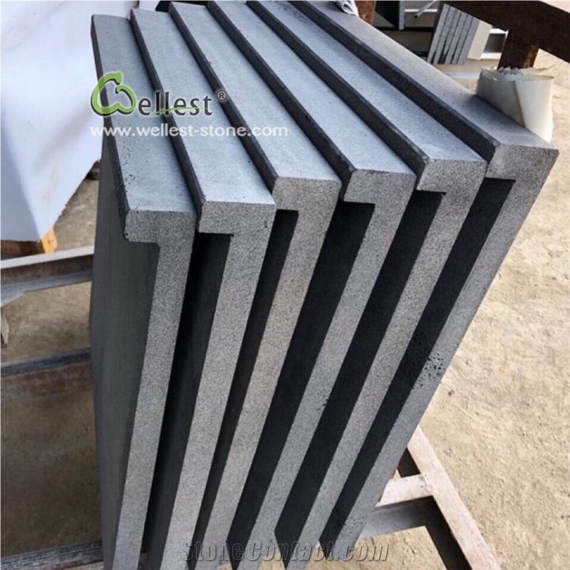 Grey Blue Stone Straight Edge Pool Coping