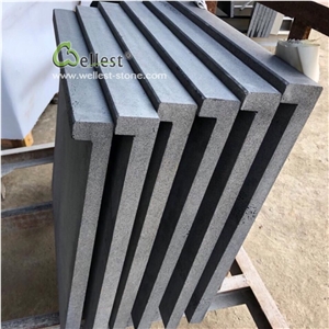 Grey Blue Stone Straight Edge Pool Coping
