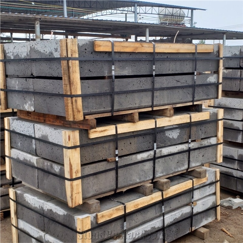 Large Lave Basalt Stone Kerbstone