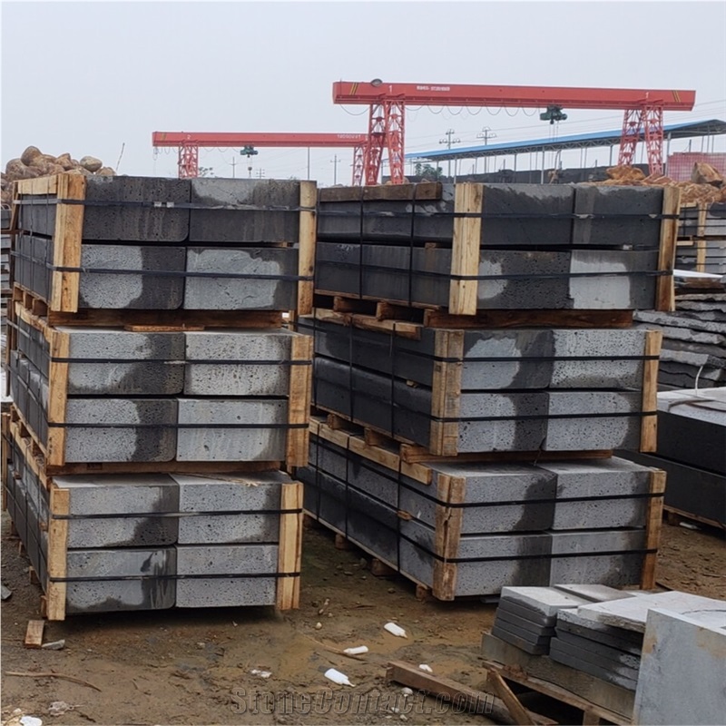Large Lave Basalt Stone Kerbstone