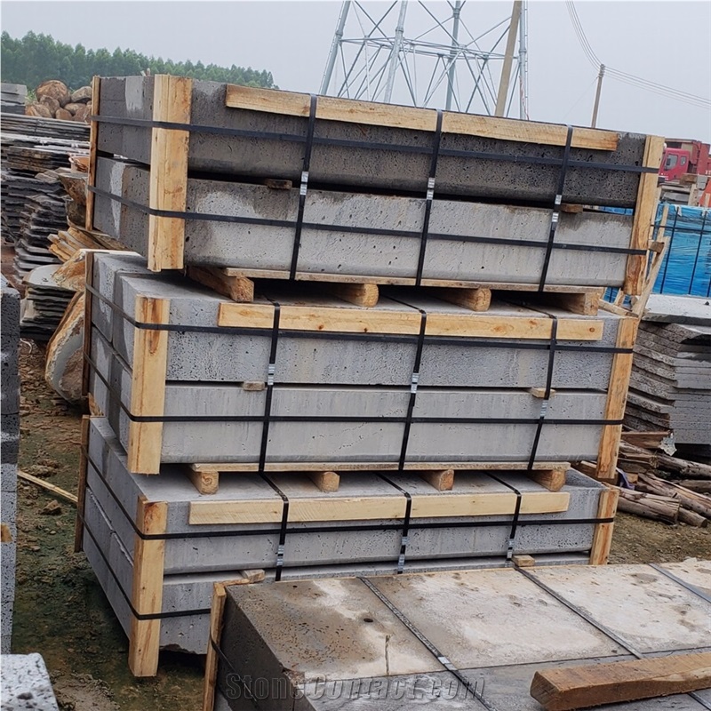 Large Lave Basalt Stone Kerbstone