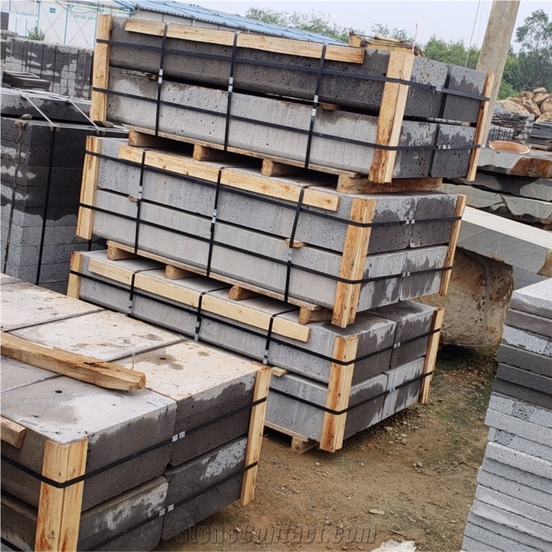 Large Lave Basalt Stone Kerbstone