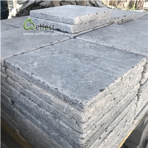 Tumbled Grey Limestone Cobble Stone Garden Paver