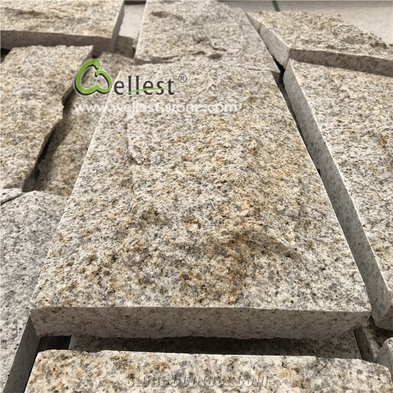 Yellow Rusty Granite Split Wall Stone