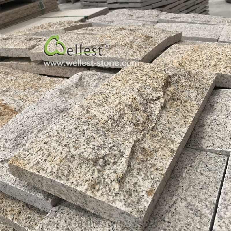 Yellow Rusty Granite Split Wall Stone
