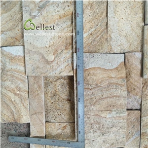 Yellow Sandstone Rock Face Stone Decor