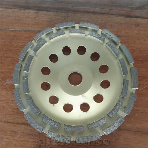 Diamond Double Row Grinding Cup Wheel for Stone