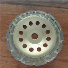 Diamond Double Row Grinding Cup Wheel for Stone