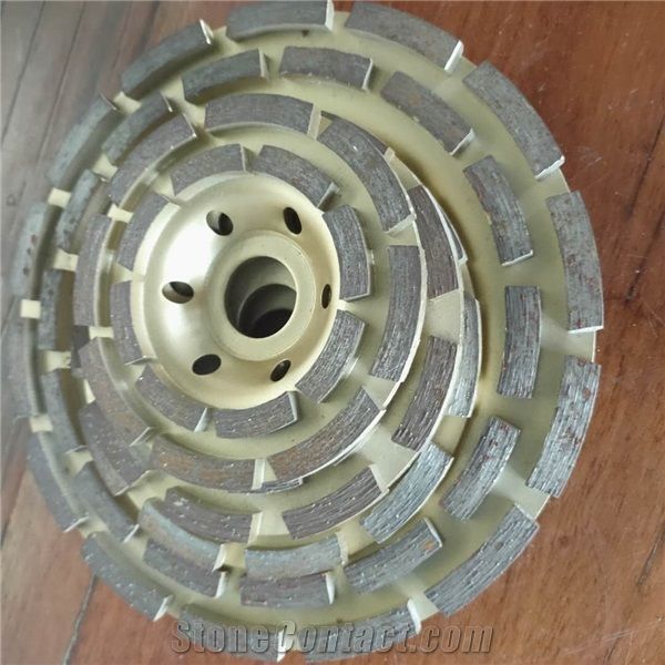 Diamond Double Row Grinding Cup Wheel for Stone