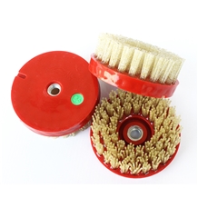 Round Diamond Brush for Stone Leather Polishing