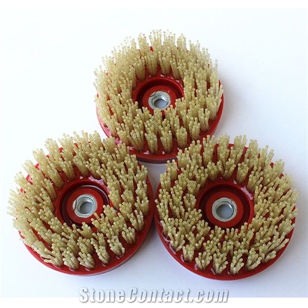 Round Diamond Brush for Stone Leather Polishing