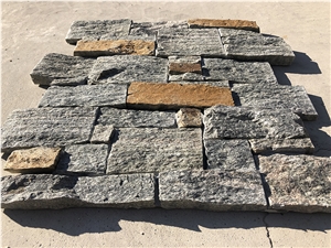 Green Meshed Cement Stacked Ledge Culture Stone