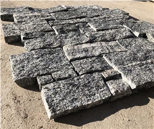 Grey Granite Cement Meshed Stacked Ledge Stone
