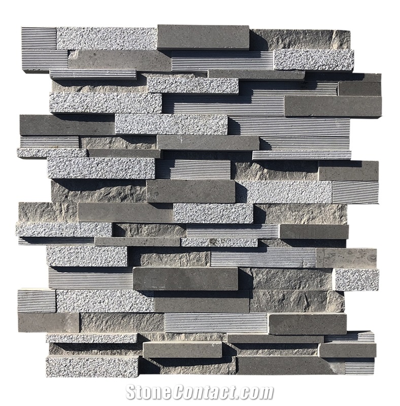 Grey Marble Stacked Stone Veneer, Cultured Stone