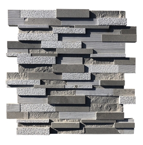 Grey Marble Stacked Stone Veneer, Cultured Stone