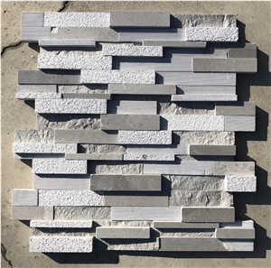 Grey Marble Stacked Stone Veneer, Cultured Stone