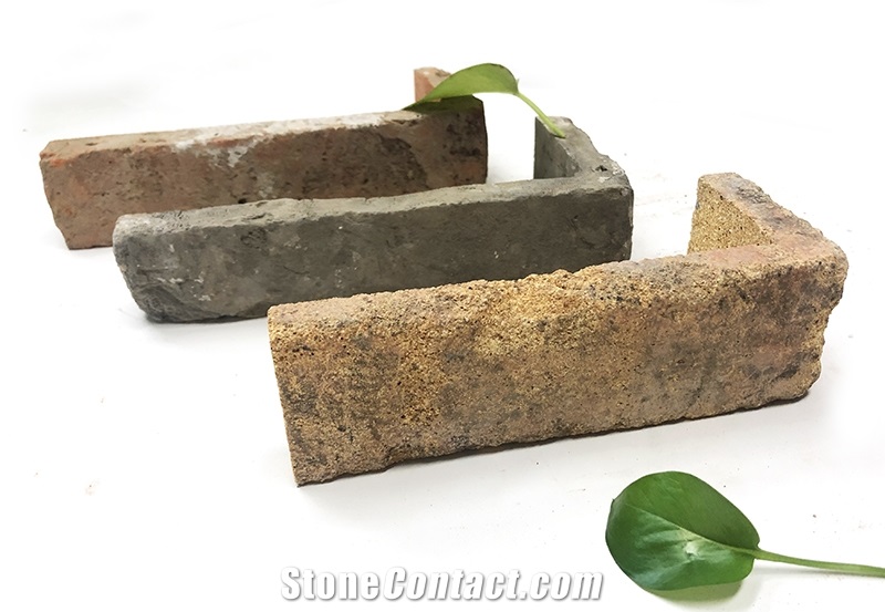 Yellow Reclaimed Old Thin Firebricks Veneer