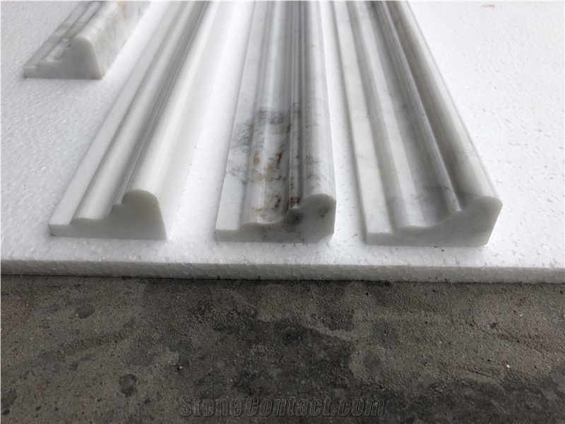 Glorious White,Cremo Delicato Marble Chair Rails