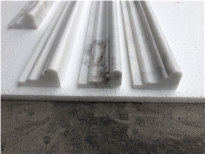 Glorious White,Cremo Delicato Marble Chair Rails