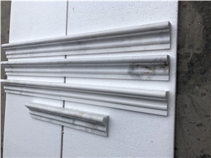 Glorious White Marble Molding Bullnose Moldings