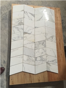 Italy Calacatta Gold Big Herringbone Mosaic
