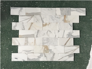Italy Calacatta Gold Brick Marble Mosaic Tile