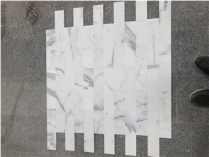 Italy Calacatta Gold Brick Marble Mosaic Tile