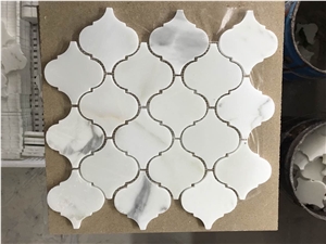 Italy Calacatta Gold Lantern Marble Mosaic Tile