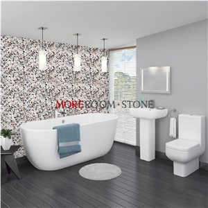 Black White Concrete Tile Terrazzo