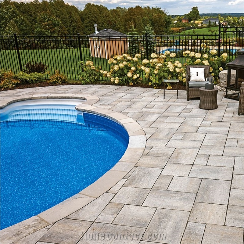 Silver Grey Marble Pool Coping, Pool Coping Bullnosed